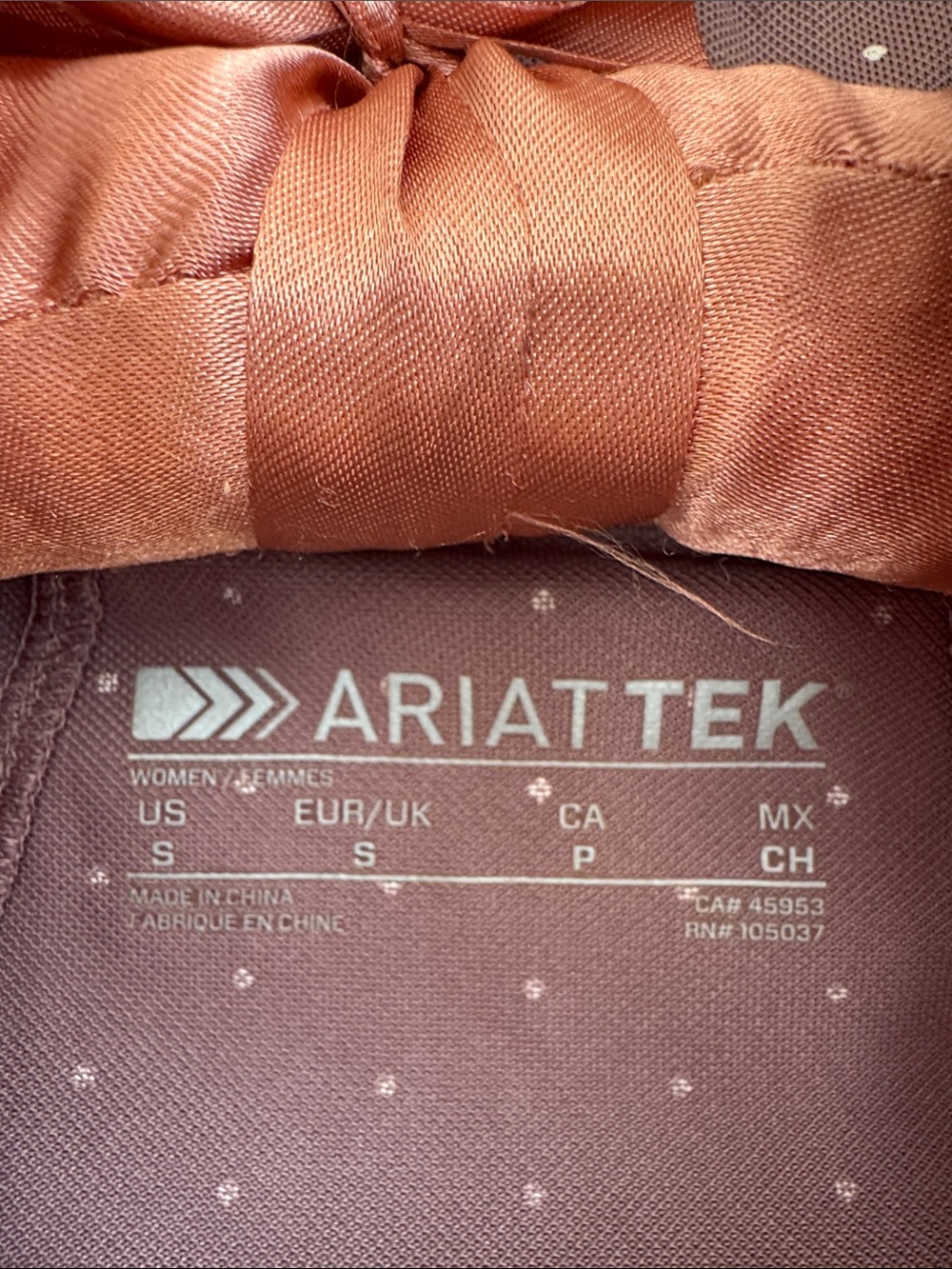 Ariat Mauve Polka Dot 1/4 Zip Performance Pullover - Picture 2 of 7
